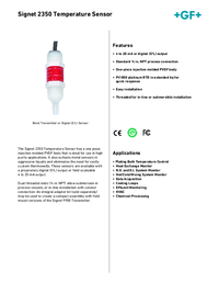 Thumbnail of document Data Sheet - 2350 Temperature Sensor